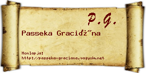 Passeka Graciána névjegykártya